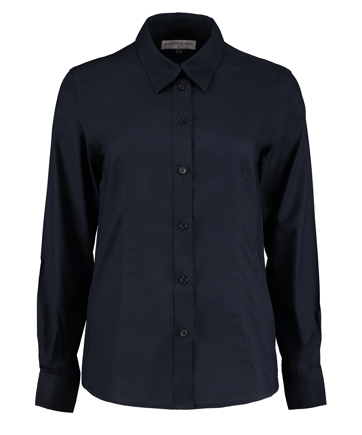 Women's workplace Oxford blouse long-sleeved (tailored fit) - Image 2