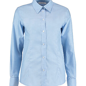 Women's workplace Oxford blouse long-sleeved (tailored fit) - Light Blue, 6