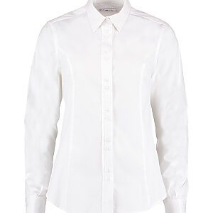 Women's city business blouse long sleeve - White, 8