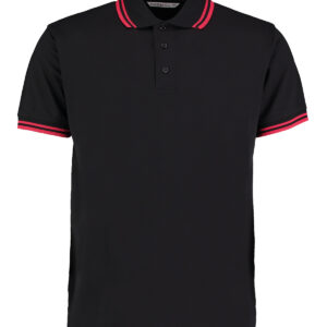 Tipped collar polo (classic fit) - Black/Red, S