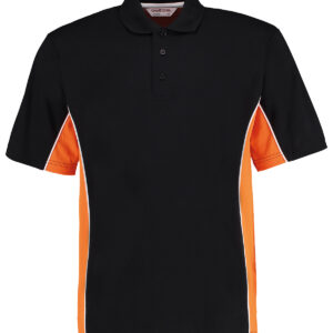 Track polo (classic fit) - Black/Orange/White, XXS