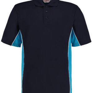 Track polo (classic fit) - Navy/Turquoise/White, S
