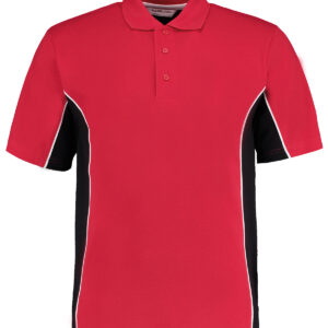 Track polo (classic fit) - Red/Black/White, S