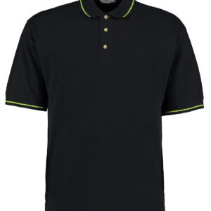 St Mellion polo (classic fit) - Black/Lime, XS