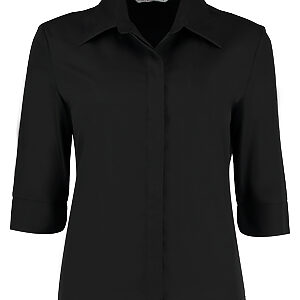 Contiental ¾ sleeve blouse womens - Black, 8