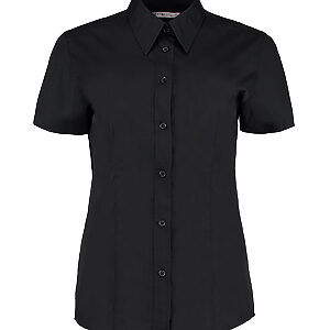 Women's workforce blouse short-sleeved (classic fit) - Black, 8