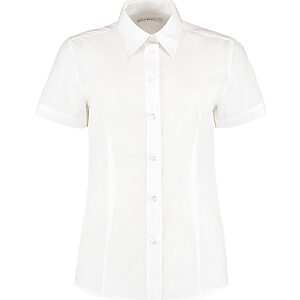 Women's workforce blouse short-sleeved (classic fit) - White, 8