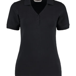 Sophia v-neck polo (regular fit) - Black, 8