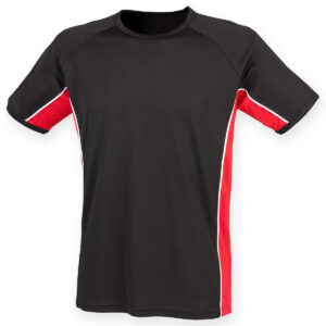 Performance panel t-shirt - Black/Red/White, XS