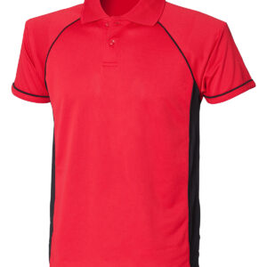 Panel performance polo - Red/Black/Black, XS