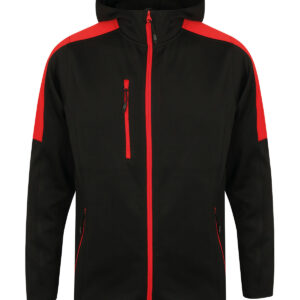 Active softshell jacket - Black/Red, XS