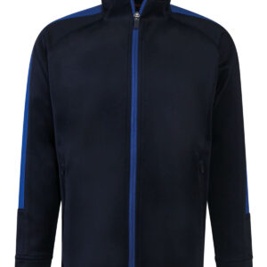 Kids knitted tracksuit top - Navy/Royal, 3/4 Yrs