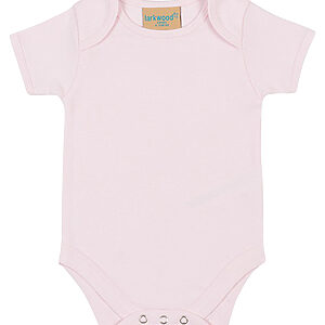 Short-sleeved bodysuit with envelope neck opening - Pale Pink, 0/3 Months