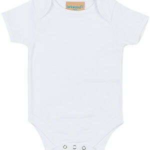 Short-sleeved bodysuit with envelope neck opening - White, 0/3 Months