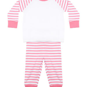 Striped pyjamas - Pink Stripe/White, 0/6 Months