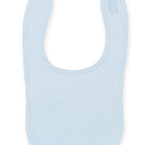 Plain and contrast bib - Pale Blue, One size