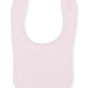 Plain and contrast bib - Pale Pink, One size