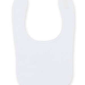 Plain and contrast bib - White, One size