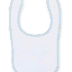 Plain and contrast bib - White/Pale Blue, One size