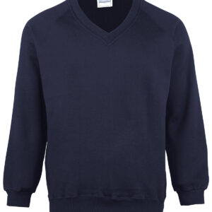 Kids Coloursure™ v-neck sweatshirt - Navy, 22" Chest