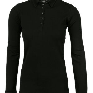 Women’s Carlington – deluxe long sleeve polo - Black, XS