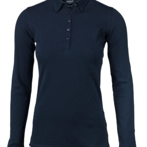 Women’s Carlington – deluxe long sleeve polo - Navy, XS