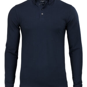 Carlington – deluxe long sleeve polo - Navy, S