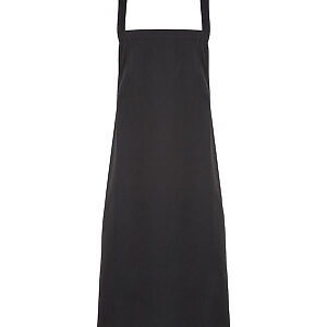 100% Organic Cotton Bib Apron - Black, One size