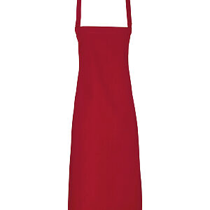 100% Organic Cotton Bib Apron - Burgundy, One size