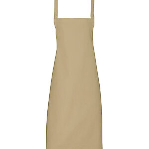 100% Organic Cotton Bib Apron - Khaki, One size