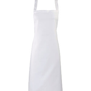 100% Organic Cotton Bib Apron - White, One size
