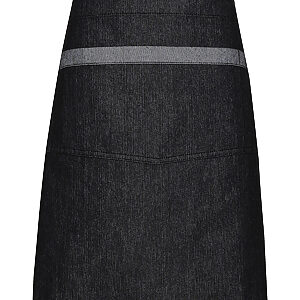 Domain contrast denim waist apron - Black Denim, One size