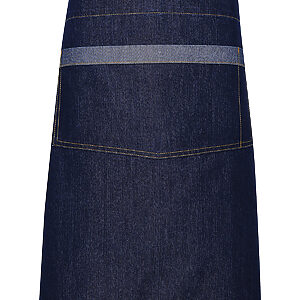 Domain contrast denim waist apron - Indigo Denim, One size