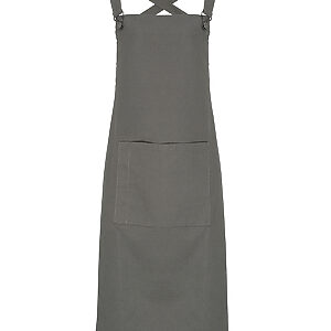 Cross back 'barista' bib apron - Dark Grey, One size
