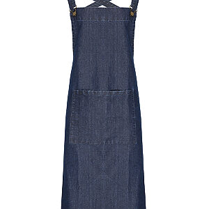 Cross back 'barista' bib apron - Indigo Denim, One size