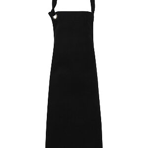 Calibre heavy cotton canvas bib apron - Black, One size