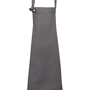 Calibre heavy cotton canvas bib apron - Dark Grey, One size