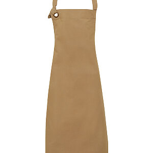 Calibre heavy cotton canvas bib apron - Khaki, One size