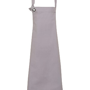 Calibre heavy cotton canvas bib apron - Silver, One size