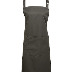 Colours bib apron with pocket - Dark Grey, One size