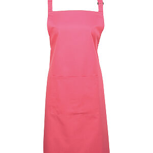 Colours bib apron with pocket - Fuchsia, One size