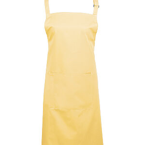 Colours bib apron with pocket - Lemon, One size