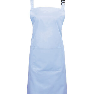 Colours bib apron with pocket - Light Blue, One size