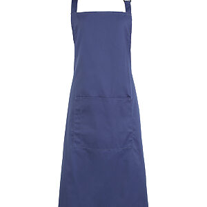 Colours bib apron with pocket - Marine Blue, One size
