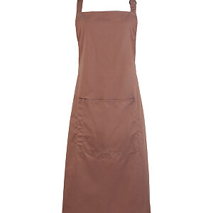 Colours bib apron with pocket - Mocha, One size