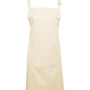 Colours bib apron with pocket - Natural, One size