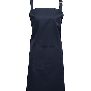Colours bib apron with pocket - Navy, One size