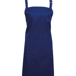 Colours bib apron with pocket - Royal, One size