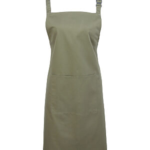 Colours bib apron with pocket - Sage, One size