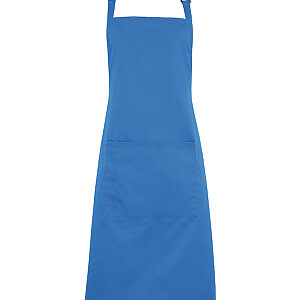 Colours bib apron with pocket - Sapphire, One size